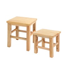사각 완제품 우드스툴 고무나무 원목 화분 받침대 인테리어 의자 집들이 선물, 25cm