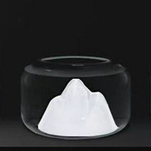팔루다리움 테라리움 어항 스노우 마운틴 베이스 유리 베타 미니 홈 수족관 에코 스피어, 1.white