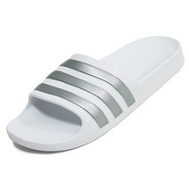 아디다스 아딜렛 아쿠아 슬리퍼 K 화이트실버 F35555 여성 스포츠 여름 샌들
