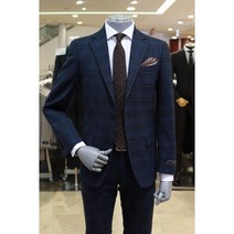 본 [본(BON)] 2020F/W 다크 카키 멀티 체크 슬림 수트