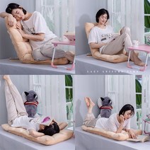 리클라이너쇼파 접이식쇼파 1인좌식의자 쇼파베드 1인용 각도조절 좌식쇼파 미니쇼파 소파베드, 블랙