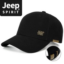 JEEP SPIRIT 캐주얼 야구 모자 CA0152 + 인증 스티커, 사계절, 블랙