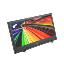 lcd 모니터 8 인치 휴대용 1600x768 LCD 디스플레이 화면 PC 게임용 타입-C HDMI-PS5 XBOX 스위치 라즈베리와 호환 가능, 02 1024x600
