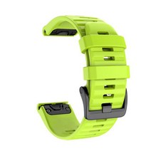저스트파 Garmin Fenix 5X 6 6X 7 7X Mk1 Mk2/접근 S60 S62 스마트 시계 밴드 퀵 릴리스 손목 벨트용 26 22MM 실리콘 스트랩, [10] 26mm Fenix 6X 5X, [07] green