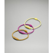 미국 룰루레몬 LULULEMON 207868 실리콘 헤어 타이 3팩 - 일렉트릭 레몬/비비드 플럼/오릭 골드, Electric Lemon/Vivid Plum/Auri