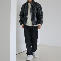 상준 가죽 블루종 점퍼