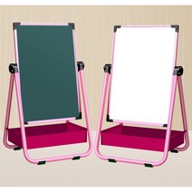 접이식 화이트보드 분필 칠판 양면 이젤 이동식 자석칠판, A - 블랙(48x53)