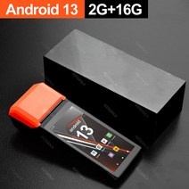 바코드스캐너 POS PDA 터미널 휴대용 바코드 리더 열전사 프린터 비즈니스용 올인원 안드, 2.2G16G NFC - AU