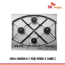 SK매직 2구 3구 4구 빌트인가스렌지 가스쿡탑 GRAB221K 외, 도시가스용, GRA-B420KA
