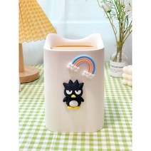 산리오 휴지통 Sanrios 액세서리 헬로 키티 Cinnamoroll 만화 귀여운 데스크탑 스토 박스 사무실 종이 조각 작은 쓰레기통, 17.7x12.7cm, 07
