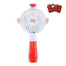 코코몽 LED 선풍기 USB 충전식 미니 휴대용 손선풍기, 코코몽 LED 휴대용선풍기