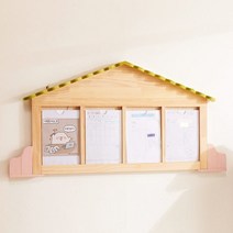 4칸 가로형 게시판 다용도 아크릴보드 일정표 알림판 _ 2302038EA, 지붕형 4칸 그린_알림판, 본상품선택