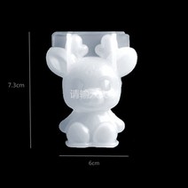 캔들만들기 DIY 양초 3d 스테레오 곰 실리콘 금형 diy 동물 모양의 촛불 금형, 사슴
