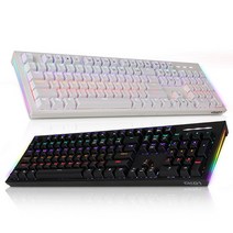 COX CK01 사이드 RGB 게이밍 키보드 화이트 갈축