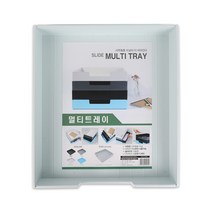 플러스샵 플라스틱 수납 멀티 트레이 슬라이드 적층형 4색상, 라이트그레이 3개