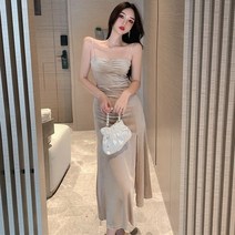 쪼임 베트남 의류 단아한 맨투맨 비치룩 방콕 주름 롱 원피스 파티 오버핏 데일리
