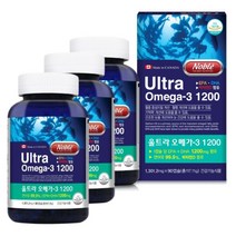 노블 울트라오메가-3 1200 EPA DHA 1200mg 오메가쓰리 비타민D 연어유 오메가3 혈행 뼈 캐나다완제품직수입, 270캡슐, 1301.2mg