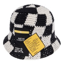 오리지널 모던 체크 니트 비니 패치 여성모자 숏비니 여성가을모자 니트비니 겨울패션모자 예쁜모자