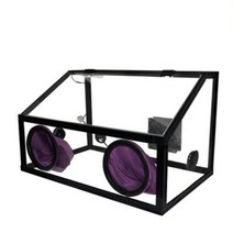 아크릴 앰버 진공 실험용 박스 압력 밀봉 글러브 박스 챔버, 5mm 탈착식 방진 박스 + 팬 일체형