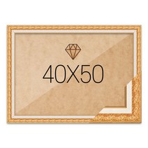 보석십자수 패브릭형 액자 40x50 고급형 매트골드 (아크릴 보호필름-스티커판 포함)