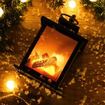 4YOU 벽난로 불멍 무드등 소형 실내 불멍 조명 인테리어 소품 선물용 크리스마스 장식