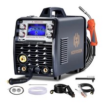미그용접기 CO2용접기 HZXVOGEN 알루미늄 시너지 반자동 도구 5 in 1 가스리스/가스 아크/MMA 티그 HBM2280, 1.No Tig Torch