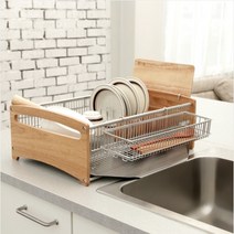 올스텐 물빠짐 원목 식기건조대 그릇정리대