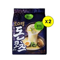 (상온)[풀무원]로스팅 돈코츠라멘(순한맛)4개입x2