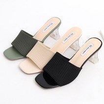 블리슈 파르나 뮬슬리퍼 7cm 투명굽 슬리퍼힐