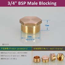 배관 펌프 1/8 수나사 황동 파이프 육각 머리 끝 캡 플러그 피팅 빠른 커넥터 범용 수도꼭지 어댑터, 11 3l4 Male_02 5pcs