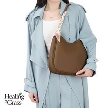 [AK분당점] [힐링그래스] 소가죽 스카프 장식 숄더백 HGLS4670BR