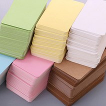 홈조아 다용도 카드 메모지 이쁜 컬러 포스트잇 점착 페이퍼 메세지 노트 단어 무지 지갑 명함 학습 공부, 우드