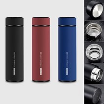 심플 스텐 보온 보냉 냉온 커피 차망 진공 500ml 텀블러, 블랙