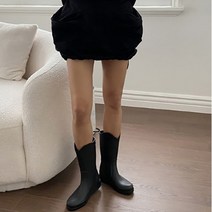 디작소 여성 겨울 스퀘어 미들 레인 부츠 FG-Q76
