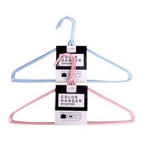 셀러허브(잡화) [라일리] Rly 나무이야기 칼라 철사 옷걸이 5P, 선택완료, 블루