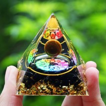 Orgone 피라미드 천연 크리스탈 스톤 에너지 발생기 힐링 자수정 페리도트 레이키 차크라 명상 도구 룸 장식 크리스마스 선물, A35