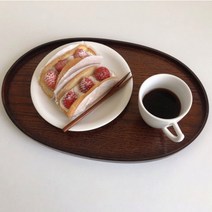 디아르 애쉬 타원형 우드 트레이 카페 브런치 나무 쟁반 M, 단품