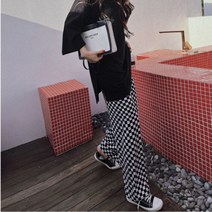 1+1 체크 여자 긴바지 홈웨어 잠옷 츄리닝