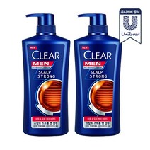 클리어 샴푸 맨 헤어 스트롱 샴푸 650ml 2개
