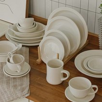 시라쿠스 뉴욕 테이블 웨어 화이트 접시 볼 밥그릇 국그릇, 손잡이 타원 깊은접시
