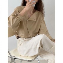 소라색셔츠 싱글 플래킷 셔츠 여성 디자인 봄 옷