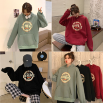 여성 오버핏 기모 후드티 집업 여자 롱 박시 티셔츠 맨투맨