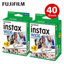 후지 필름 FUJIFILM 카메라 40 Films Fujifilm Instax Wide White Edge For Fuji Camera 100 200 210 300 5, White edge 40 sheets, 1개
