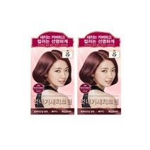 려 우아채 멋내기 새치 염색제, 5B 버건디와인, 2개