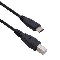 맘보케이블 노트북 USB C타입 to USB2.0 B타입 프린터 복합기 스캐너 연결케이블 썬더볼트3 맥북호환 블래색상출고, 2m, 1개