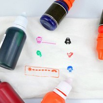 네임 네임스탬프 도장 면라벨제작 스탬프 스탬프제작 스티커 10ml 가방이름표, 의류용잉크10ml