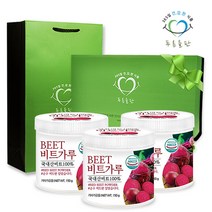 푸른들판 국산 건조 빨간 생 비트 분말 가루 100% 150gx3통 선물세트 뿌리 루트 무우 차 식용 색소 채소 야채 파우더 해썹 인증 추천, 1set