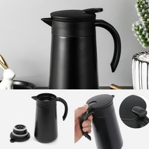 이중진공 보온 주전자(750ML) (블랙) 홍차티팟 주방기자재 미니주전자