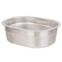 올스텐 설거지통 8L 스테인레스 다용도 대야 주방 싱크대정리 채반 과일세척 설겆이, 1개