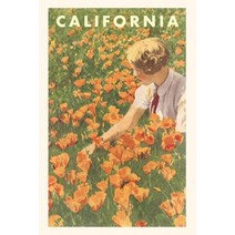 (영문도서) The Vintage Journal Woman sitting in Field of California Poppies Paperback, Found Image Press, English, 9781648116988